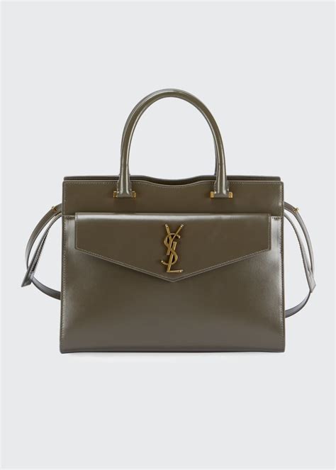 uptown medium ysl leather satchel bag